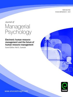cover image of Journal of Managerial Psychology, Volume 24, Issue 6